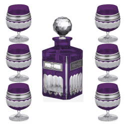 Набор для коньяка на 6 персон Фиолетовый Изумруд