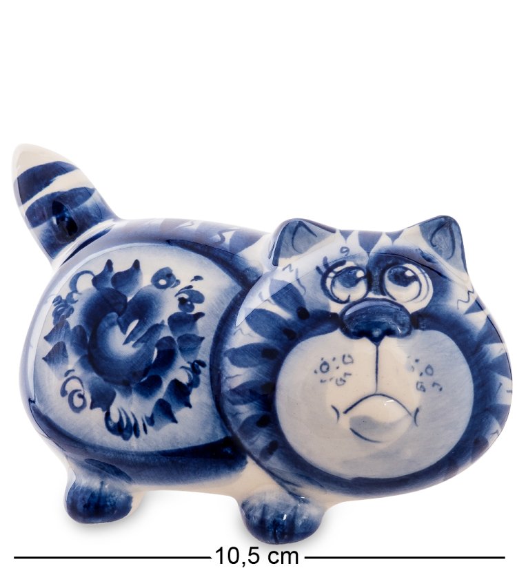 Фигурка Котик Таити Голубая гжель ГЛ-529