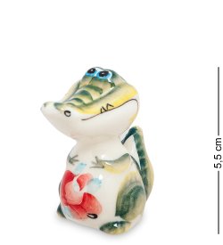 Статуэтка Крокодильчик Цветная гжель