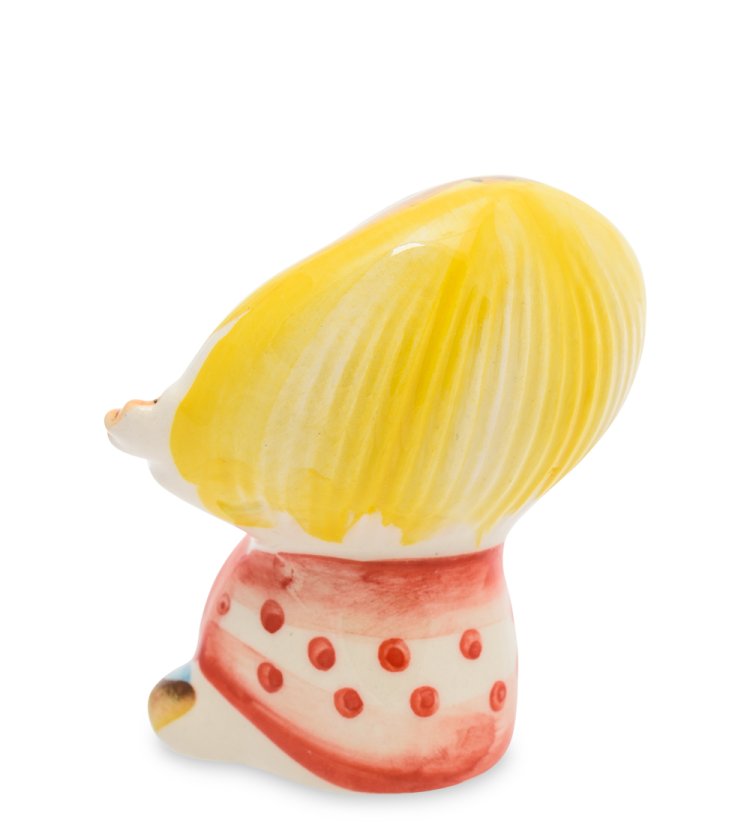 Фигурка домовенок Кузя Цветная гжель ГЛ-456, фотография со спины