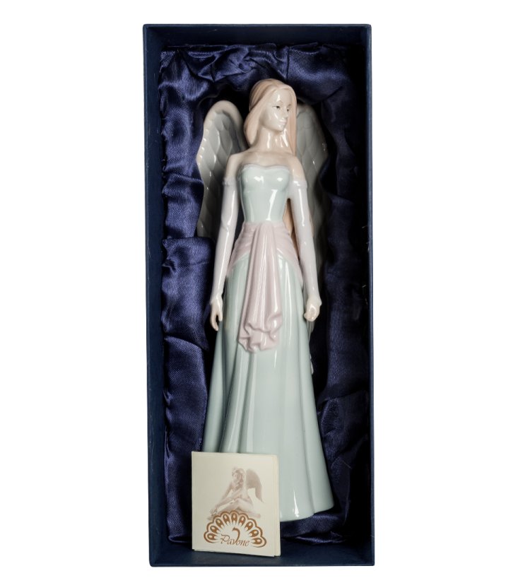 Статуэтка из фарфора Девушка Ангел хранитель Pavone JP-10 /12, фотография в упаковке