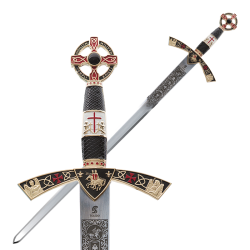 Копия Меча Тамплиеров золото белое