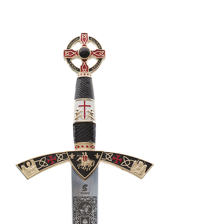 Копия Меча Тамплиеров золото белое Art Gladius AG-3112, фотография рукояти