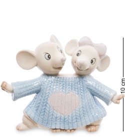 Статуэтка из фарфора Двух мышей с сердцем Вместе и навсегда