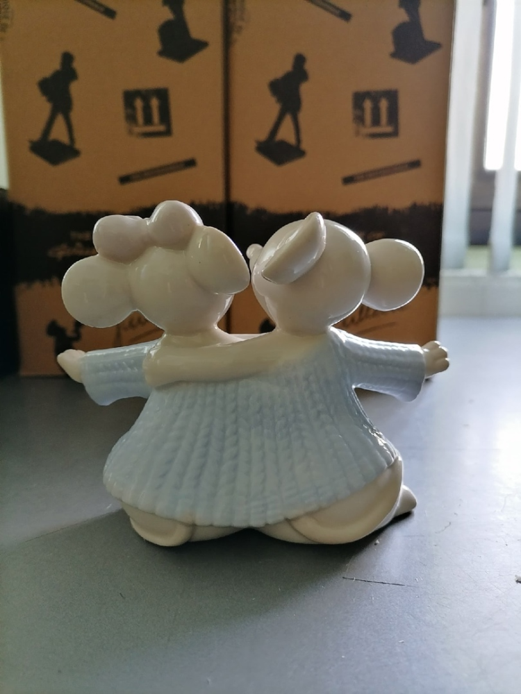 Статуэтка из фарфора Двух мышей с сердцем Вместе и навсегда Pavone JP-121/ 1, фото со склада оборотная сторона