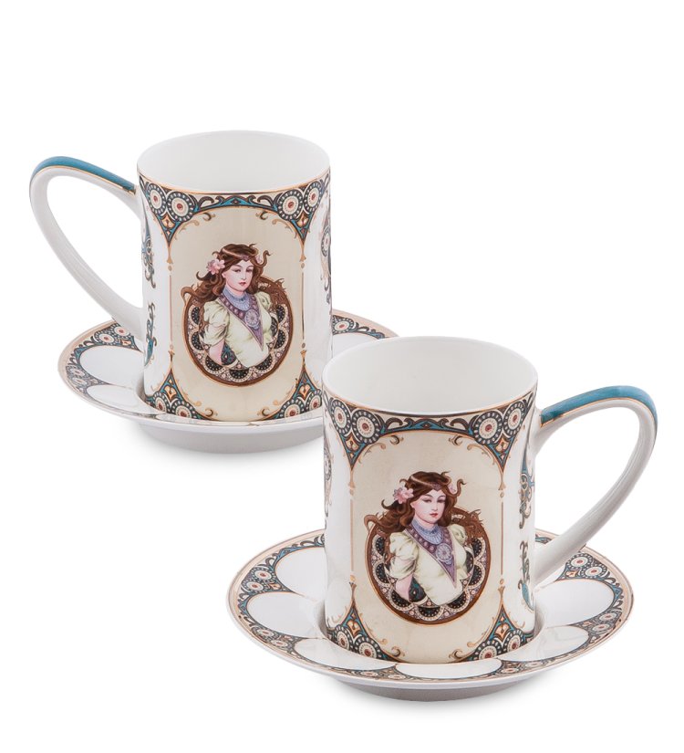 Чайный набор на 2 персоны из фарфора Габриэлла  Pavone JK- 56