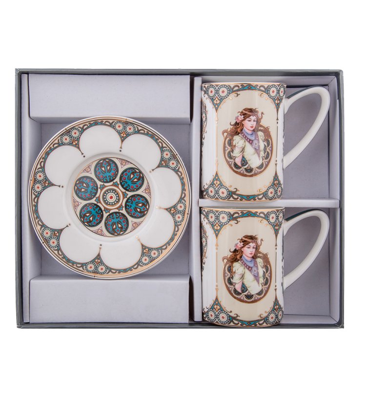 Чайный набор на 2 персоны из фарфора Габриэлла  Pavone JK- 56, фотография упаковки