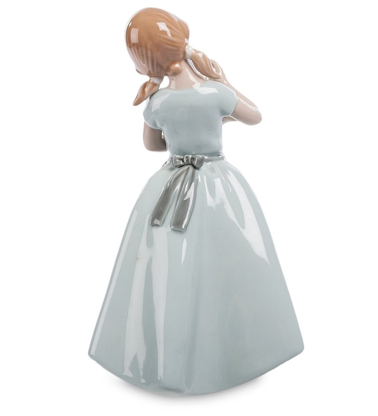 Статуэтка из керамики Девочка любуется корзиной цветов Pavone CMS-20/ 6, фотография со спины