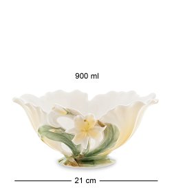 Ваза для фруктов из керамики Кремовая Лилия
