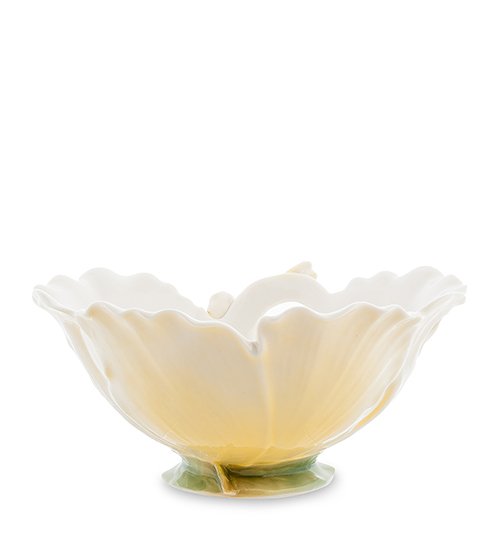 Ваза для фруктов из керамики Кремовая Лилия Pavone FM-38/ 5, оборотная сторона