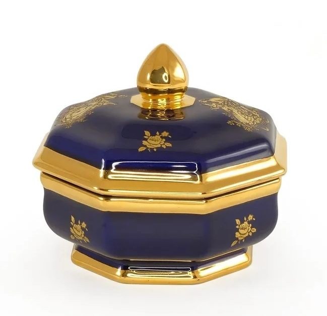 Широкая шкатулка из керамики коллекция Amante blu Migliore De Luxe 26407