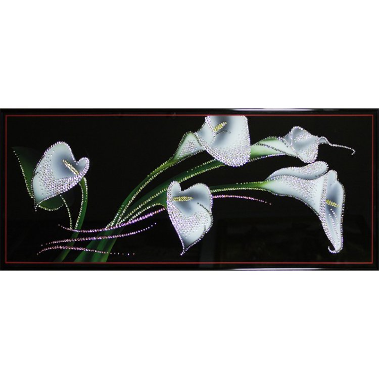 Картина Каллы c кристаллами Swarovski