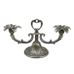 Канделябр на 2 свечи Бронзовый Цветок