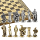 Шахматы на коричневой доске Древняя Спарта Manopoulos MP-S-16-28-MBRO, все фигуры