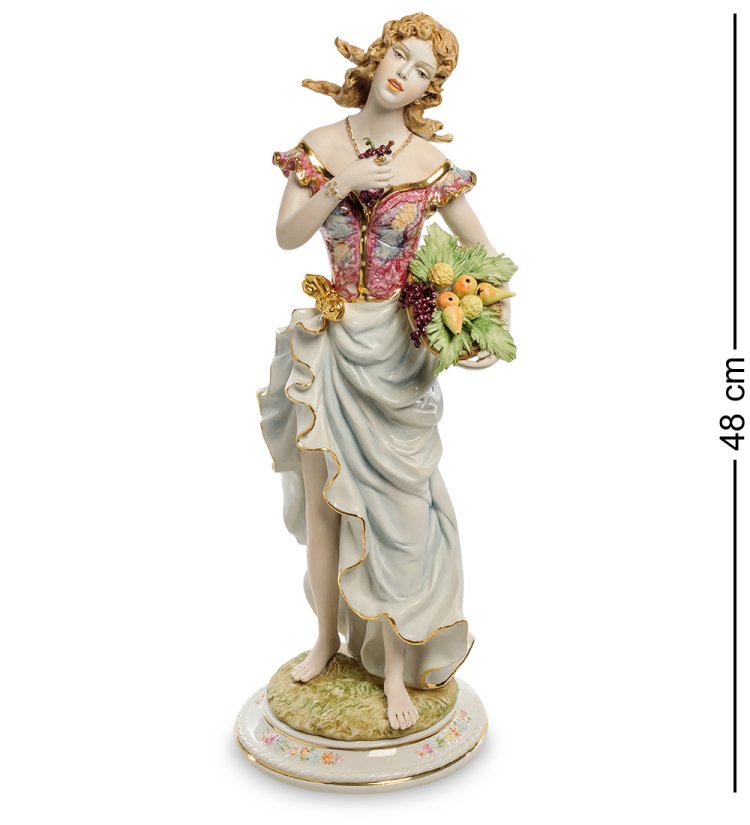 Статуэтка из керамики Девушка с букетом фруктов Sabadin Vittorio SV- 07