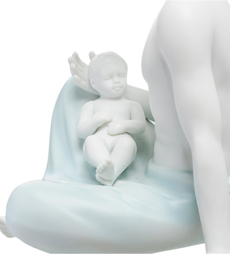 Статуэтка из бисквитного фарфора Отец с ребенком Pavone VS- 26, фотография младенца