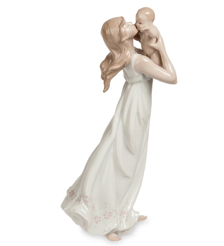 Статуэтка из фарфора Девушка с младенцем на руках Pavone JP-15/ 5, фотография со спины