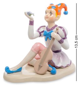 Статуэтка из фарфора Клоунесса скрипачка