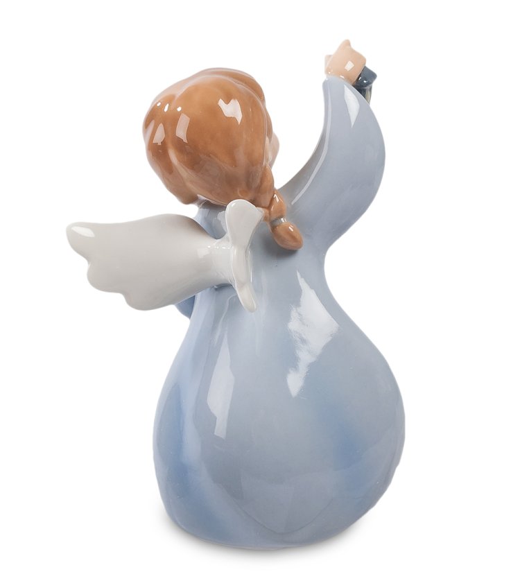 Статуэтка из фарфора Ангел с керосиновой лампой Pavone CMS-11/14, фотография со спины