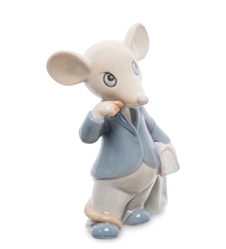 Статуэтка из фарфора Галантный Мышонок Pavone JP-121/ 4, фотография сбоку