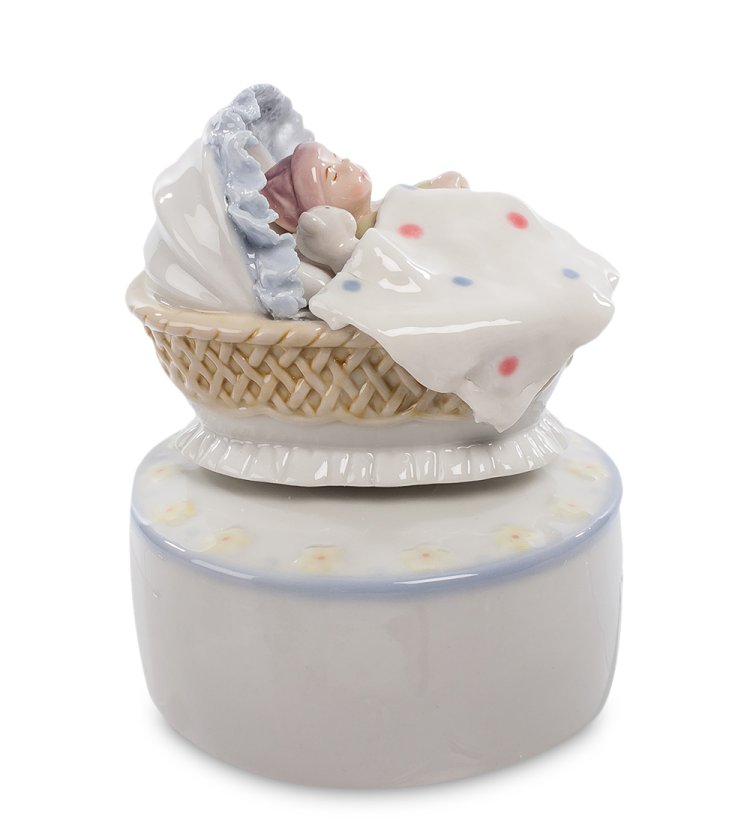 Музыкальная фигурка Малыш в кроватке Pavone CMS-27/ 3, фотография сбоку