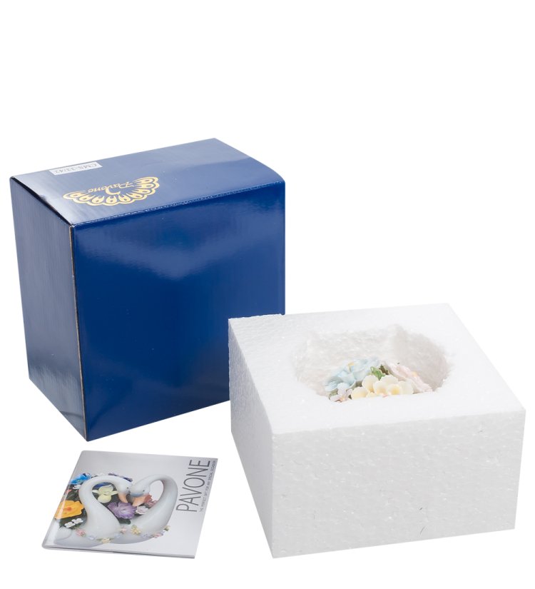 Статуэтка Весенние цветы в чашке Pavone CMS-33/42, фотография в упаковке