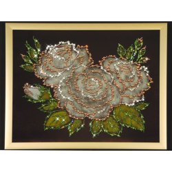 Картина Роза 40х50 c кристаллами Swarovski