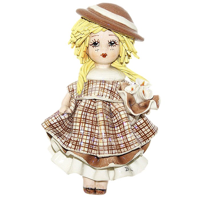 Магнит Девочка с цветами