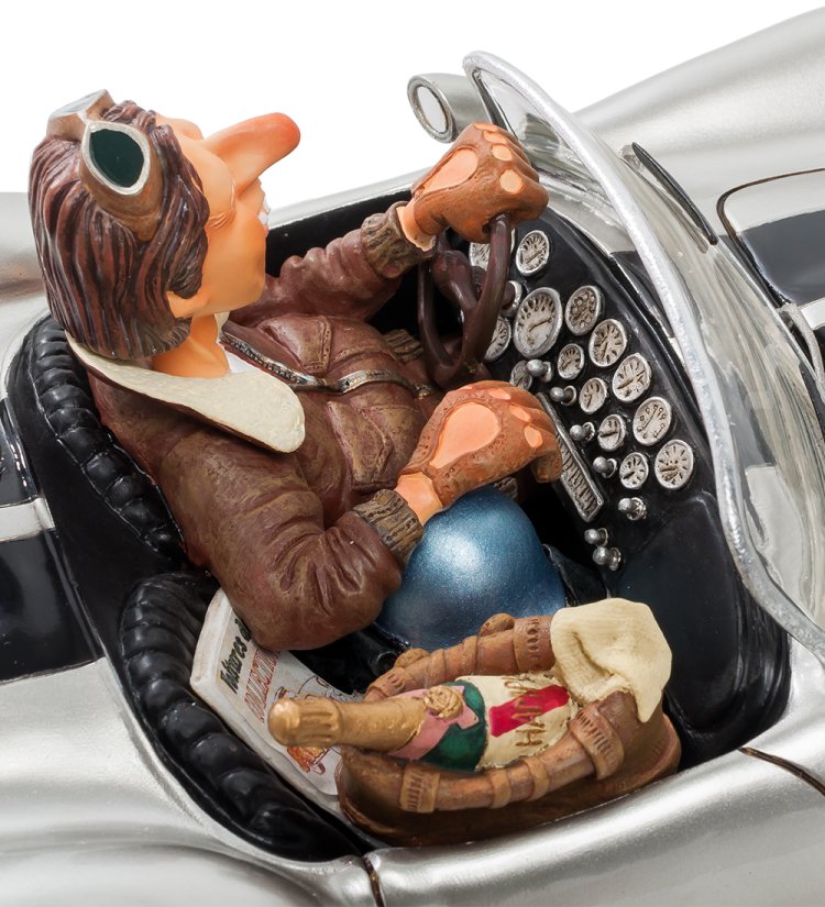 Фигурка Автомобиль Серебряная Кобра - Shelby Cobra 427 SC Silver Forchino FO-85082, портретный вид оборотная сторона