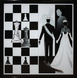 Картина Шахматный гамбит c кристаллами Swarovski