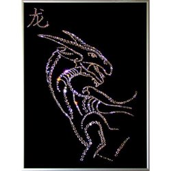 Картина Символ года - дракон c кристаллами Swarovski