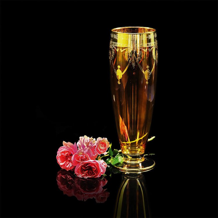 Ваза для цветов из хрусталя Dinastia Ambra Migliori De Luxe 25651