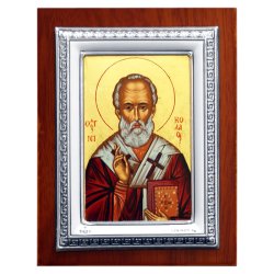 Икона Николай Чудотворец в деревянной рамке