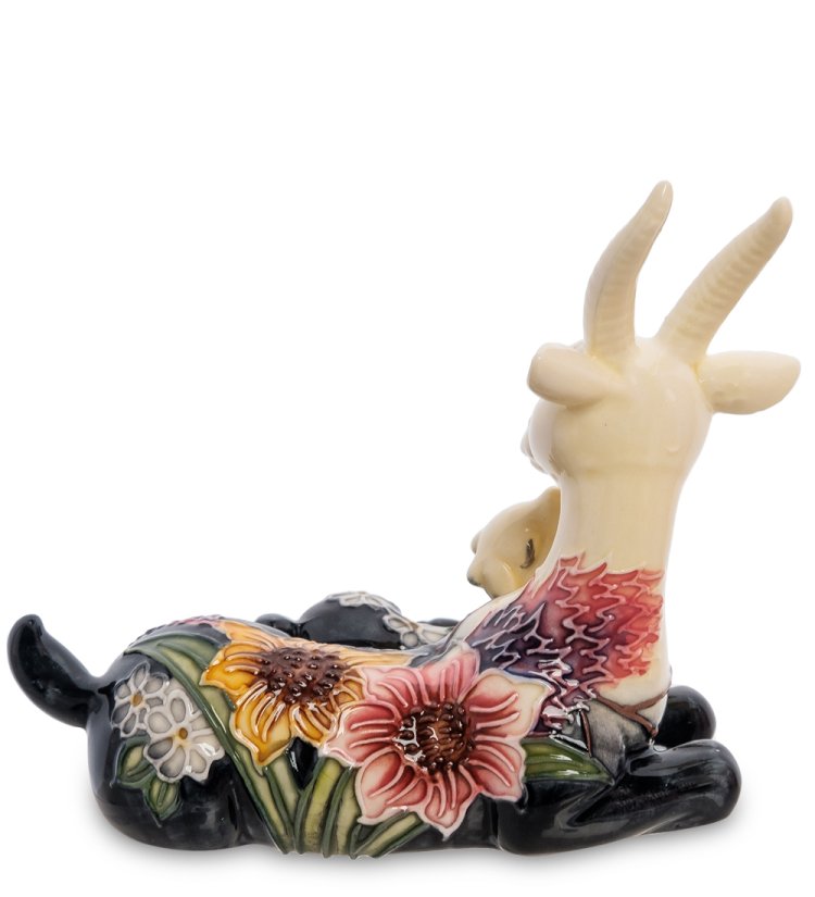 Статуэтка из фарфора Самая лучшая мама Коза с темными копытцами Pavone JP-71/10, оборотная сторона