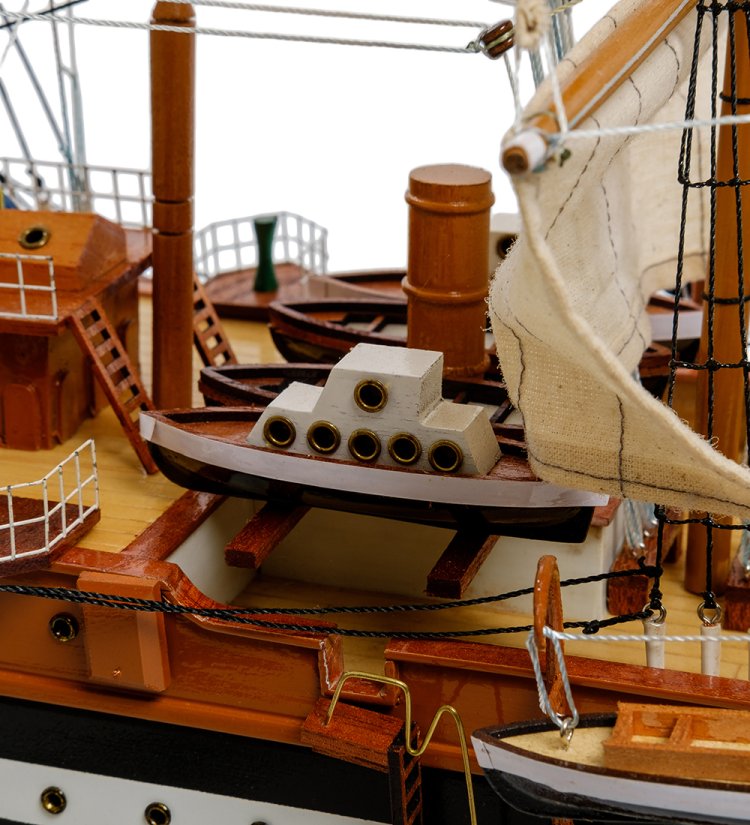 Модель итальянского корабля Amerigo Vespucci 1931 г., вид на палубу