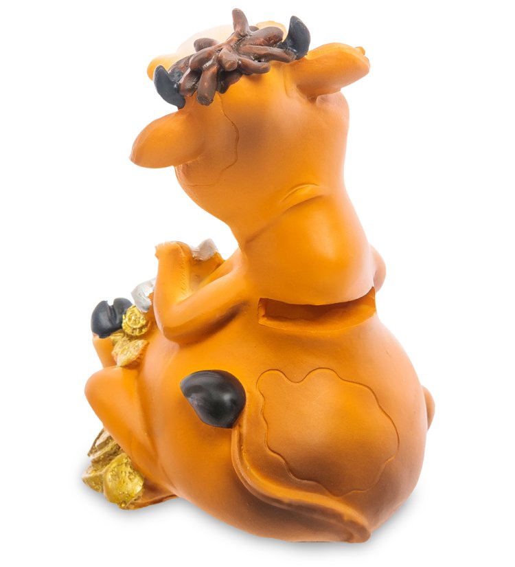 Копилка Бык знак зодиака Рыбы символ 2021 года AF-1004/ 3, фотография со спины