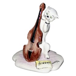 Статуэтка из фарфора Кошка и скрипка