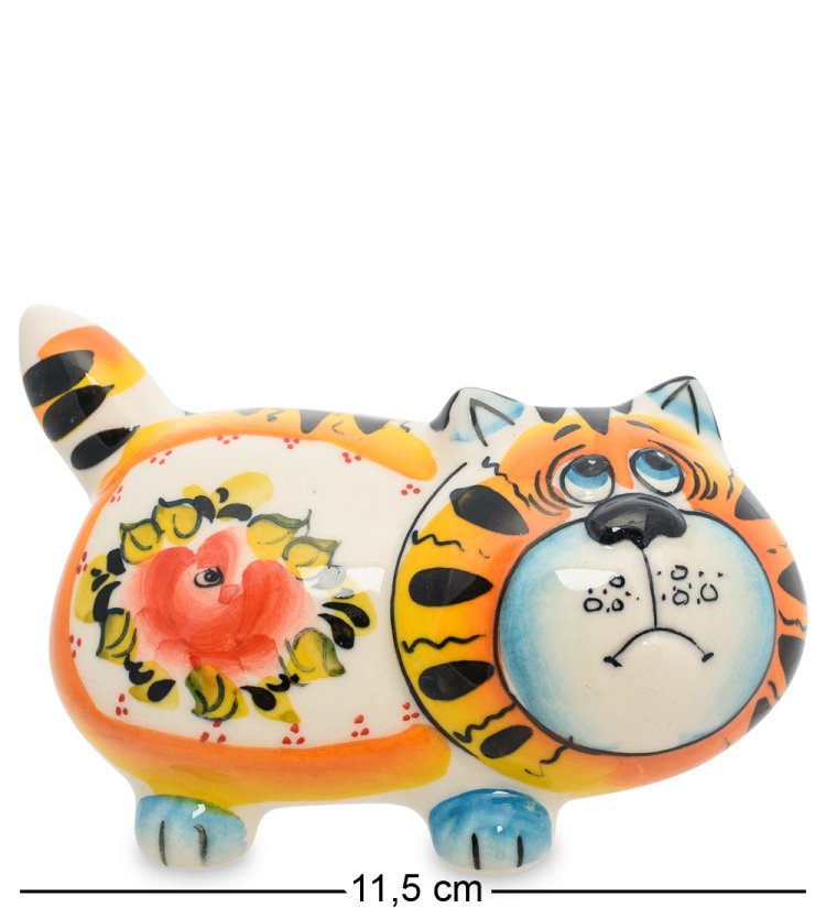 Фигурка Котик Таити Цветная гжель ГЛ-453