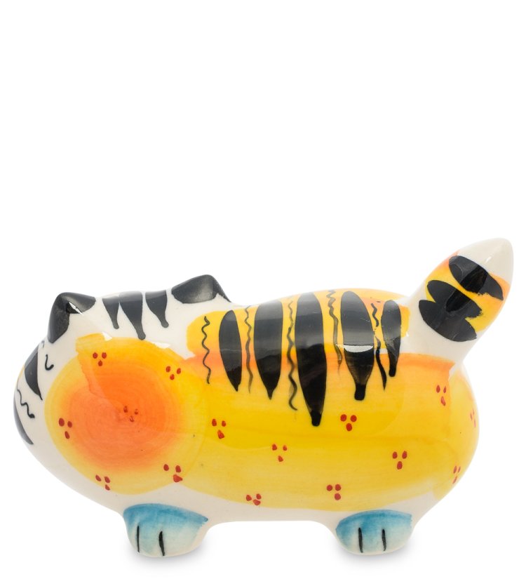Фигурка Котик Таити Цветная гжель ГЛ-453, фотография со спины