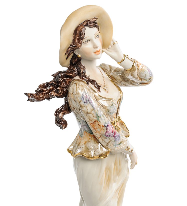 Статуэтка из керамики Девушка в шляпке Sabadin Vittorio SV- 08, фотография лица