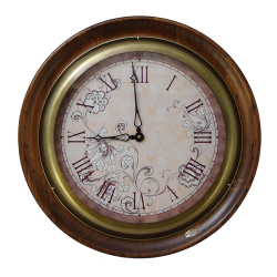 Классические деревянные часы с римскими цифрами