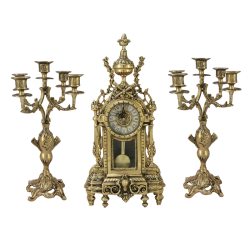 Каминные часы Дон Луи c маятником и канделябрами