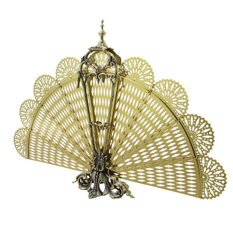 Защитный каминный Экран Павлин, золотой Alberti Livio AL-82-020