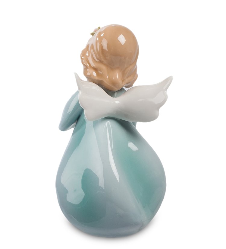 Статуэтка из фарфора Ангел с корзинкой цветов Pavone CMS-11/16, фотография со спины