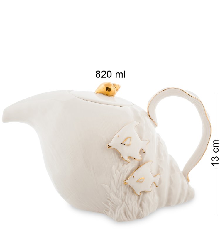 Заварочный чайник из фарфора Морская ракушка Pavone FM-34/ 2