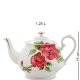 Чайный Сервиз на 6 персон из фарфора Золотая Роза Рафаэлло, ручная роспись Pavone JS-13, фотография чайника