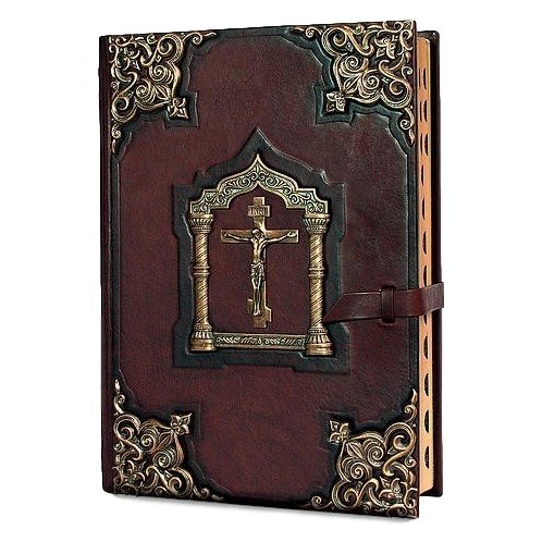 Библия большая с хлястиком и литьем