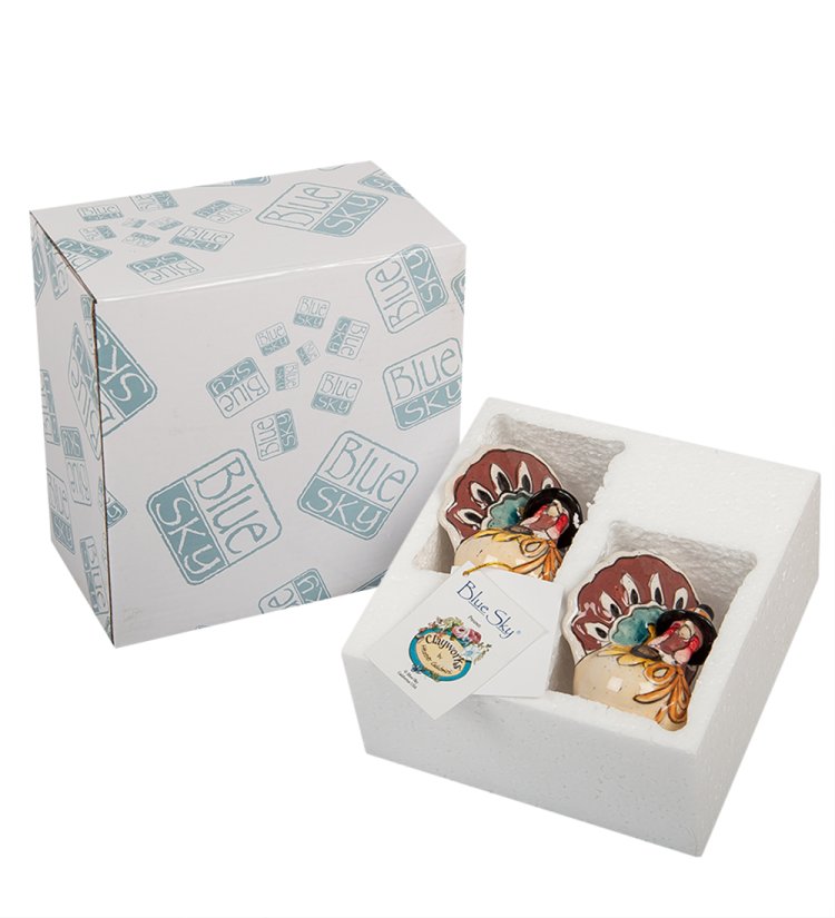 Набор соль-перец Индейка Blue Sky BS-238, фотография в упаковке