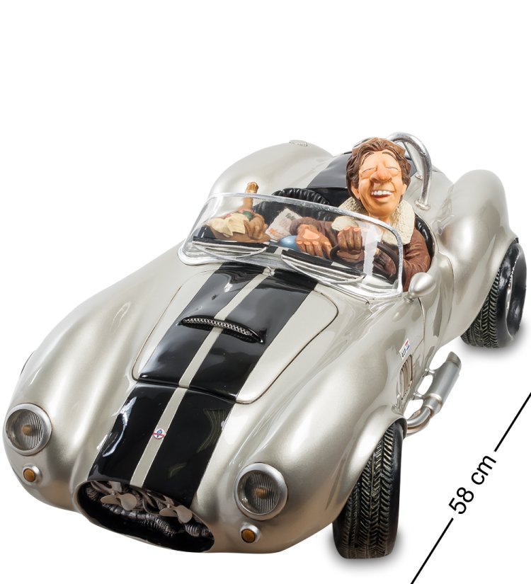 Статуэтка Автомобиль Серебряная Мечта - Shelby Cobra 427 SC Silver Forchino FO-85083