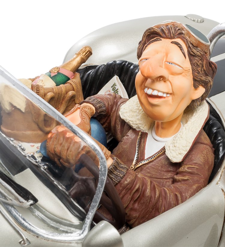 Статуэтка Автомобиль Серебряная Мечта - Shelby Cobra 427 SC Silver Forchino FO-85083, портретный вид